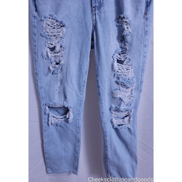 Pacsun Mom Jean Distressed Light Wash Jeans Women's size 29 - Picture 5 of 12